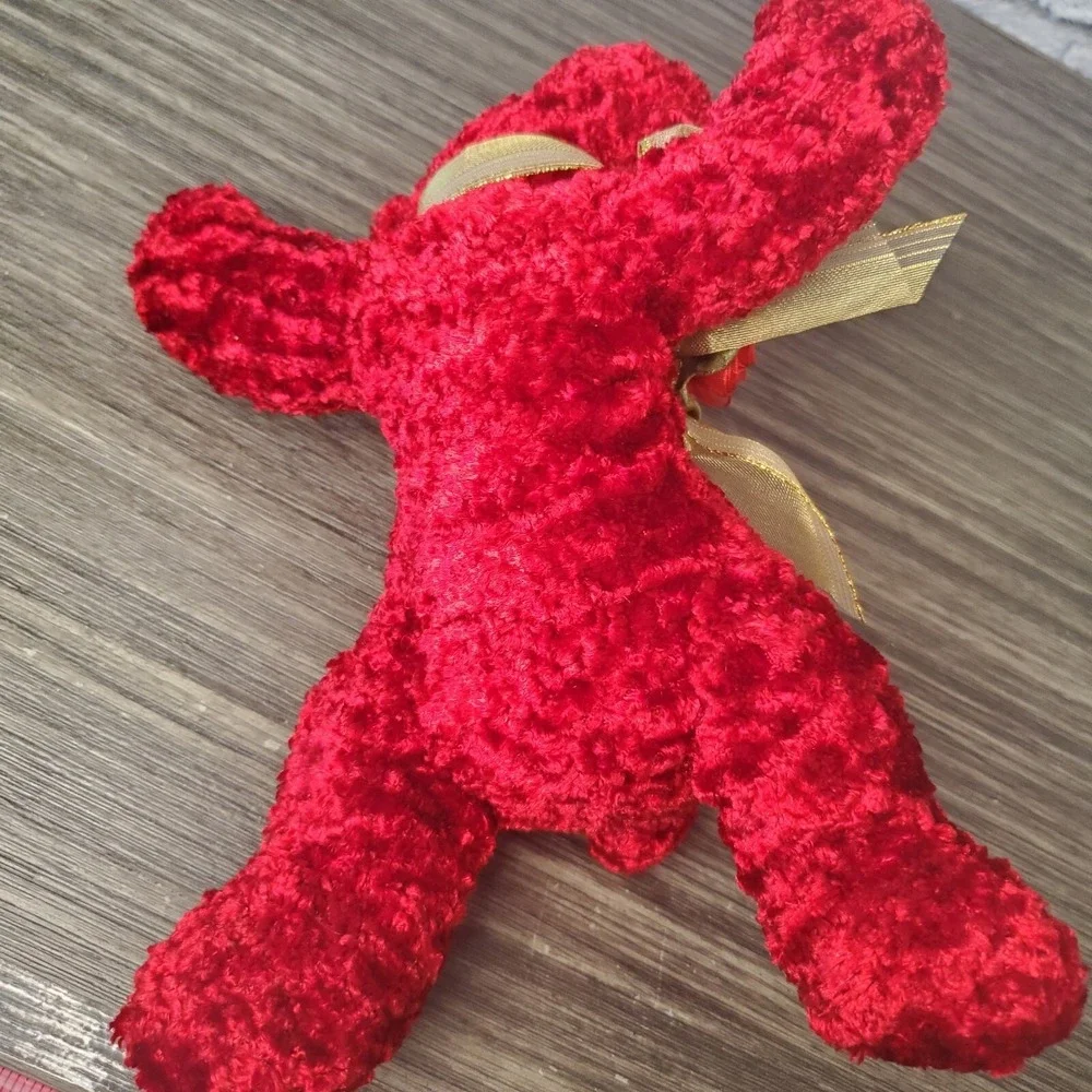 Dan Dee Red Crushed Velvet Dog 9